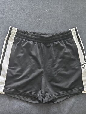adidas Black Athletic Shorts with White Side Stripes
